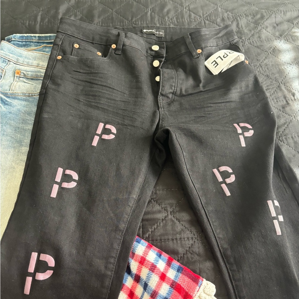 Purple jeans